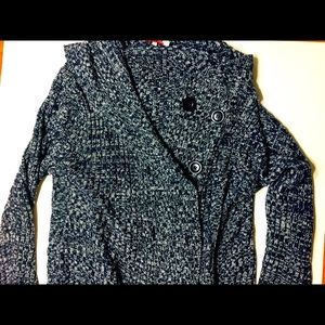 Carol Rose Knitted Sweater W/Hoodie